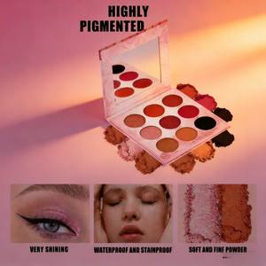 Palette carrée transparente noire 12 couleurs, poudre pressée illuminateur, logo personnalisé, <span class=keywords><strong>bronzer</strong></span>, illuminateur, maquillage privé - Product Image 6