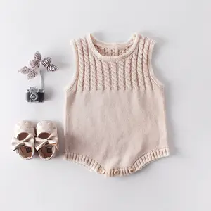 新款婴儿儿童手工针织毛衣连衫裤婴儿背心 & 马甲冬季