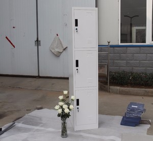 Casier en acier à 3 portes pour l'école, le bureau et la salle de sport, armoire métallique à clé, unité de rangement à 3 portes - Product Image 1