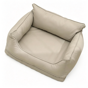 Solid Color Leather Pet <b>Sofa</b> Bed Waterproof Removable Cover <b>Dog</b> Cat Bed <b>Sofa</b> Pet Nest For Small <b>Dogs</b> - Product Image 2
