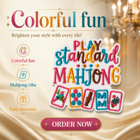 Patchs thermocollants brodés sur le thème du Mahjong, avec slogan amusant et tendance, applique élément Mahjong pour veste, sac à dos, décoration DIY