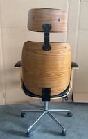Fauteuil de haute qualité avec dossier haut et siège large Chaise de bureau ergonomique en bois courbé Chaise pivotante du Brésil