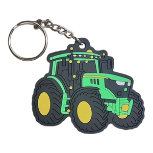 Custom Soft Pvc Farm Tractor Keychain Agricultural <b>Machinery</b> Rubber <b>Key</b> <b>Ring</b> Custom Logo Company Gift - Product Image 1