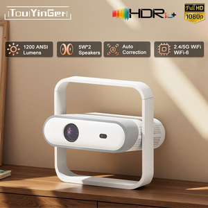 โปรเจคเตอร์ Touyinger <span class=keywords><strong>Z7</strong></span> ระบบแอนดรอยด์ โปรเจคเตอร์ LED สำหรับบ้านอัจฉริยะ ความละเอียดเนทีฟ 1080P 1200 ANSI ลูเมนส์ HDR10+ โปรเจคเตอร์วิดีโอสำหรับโรงภาพยนตร์ - Product Image 1