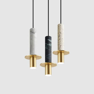 Lampada a Sospensione Moderna in Marmo Naturale Bianco e Nero per Cucina, Arredamento Casa, Bar e Isola - Product Image 3