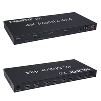 Commutateur vidéo HDMI matriciel 4x4 DTECH DT-7030 18 Gbps 4K 60 Hz V2.0 avec IR RS232