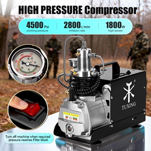 TUXING Wholesale OEM ODM 4500psi High Pressure 300bar 30mpa <strong>PCP</strong> Electric <strong>Pump</strong> Paintball Snorkeling Compressor For Scuba Diving - Product Image 5