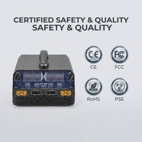 EV-Peak U4-HP 2400W Pengisi Daya dan Pengosong Daya Dua Kanal 25A Per Kanal 6-14S CAN Bus untuk Drone UAV Pertanian
