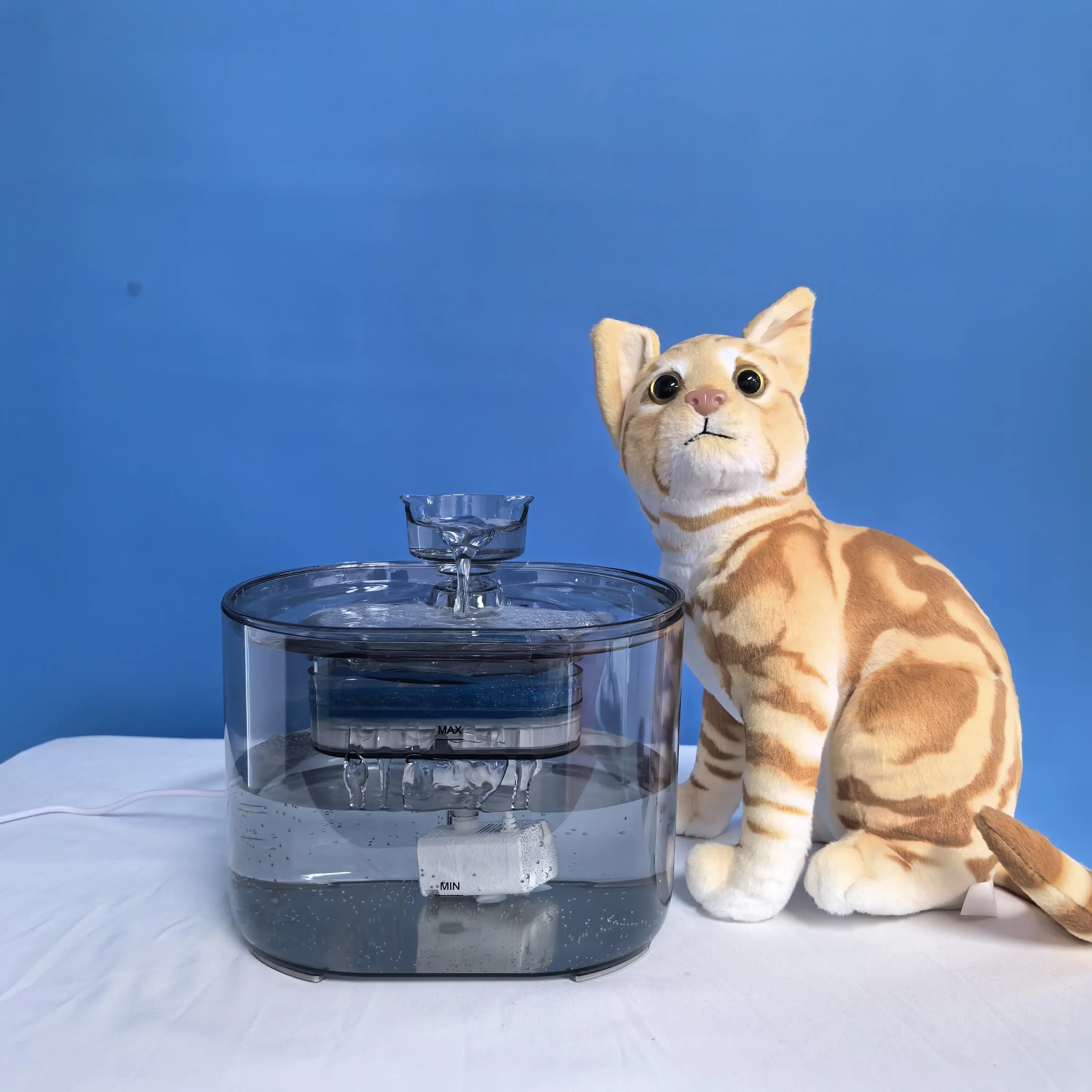 Air mancur kucing bahan PC Dispenser air otomatis air mancur hewan peliharaan dengan pompa Ultra cukup