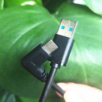 VR Link USB30 A macho a tipo C USB 3,0 en ángulo izquierdo y derecho Transferencia rápida de datos Sistema de monitor de carga Cables de cable