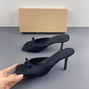 Sandalias Negras de Tacón Alto y Punta Abierta para Mujer, Modelo 2024, Sensuales - Product Image 2