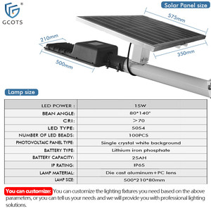ไฟถนนโซลาร์เซลล์ LED คุณภาพสูง พร้อมรีโมทคอนโทรล กันน้ำ IP65 ใช้พลังงานแบตเตอรี่ เหมาะสำหรับสวน ไร่นา และสวนสาธารณะ - Product Image 3