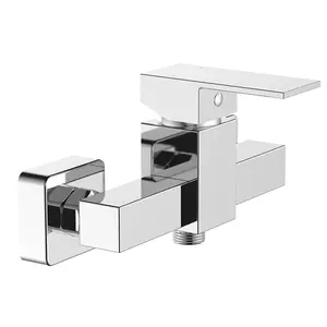 HY-TRAN80454038 grifo moderno square design wall mounted brass single lever hot cold mixer tap bath shower faucet