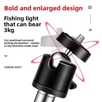 Support de caméra pliable épais en acier inoxydable, support de caméra rotatif à 360° °   Support de fixation réglable pour poteau avec filetage 1/4'' pour la chasse
