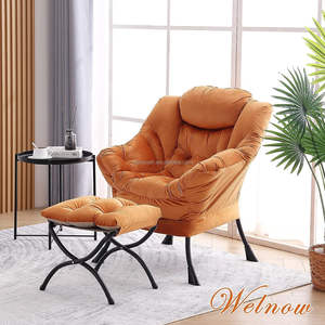 Zeitgenössische moderne orange Freizeit Einzels ofa Set gepolstert Wohnzimmer Schlafzimmer Lounge Möbel mit Ottomane zum Essen - Product Image 4