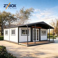 ZYBOX A1 Maison conteneur ignifuge extensible de 20 pieds, préfabriquée avec véranda et terrasse, usine source, livraison en 10 jours, prête à être expédiée, cabane ADU