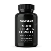 Ausreson Marque Privée Complexe Multi-Collagène en Gélules Souples, Supplément de Biotine pour la Santé de la Peau, des Ongles et des Articulations, Gélules de Collagène