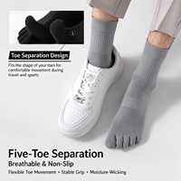 Chaussettes à cinq doigts en coton de qualité supérieure, anti-humidité, anti-odeur, semelle massante, antidérapantes, chaussettes de sport pour la course à pied et le quotidien