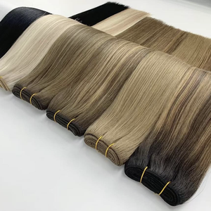 Extensions de <span class=keywords><strong>cheveux</strong></span> humains invisibles à double trame russe, nouées à la main, de qualité supérieure européenne, avec trame la plus fine - Product Image 1