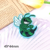 Nouveauté 2026 : Accessoires pour coques de téléphone DIY, motifs animaux mignons (ours, chien), comprenant des autocollants en acrylique et des perles plates en plastique Lucite pour enrouleurs de badges
