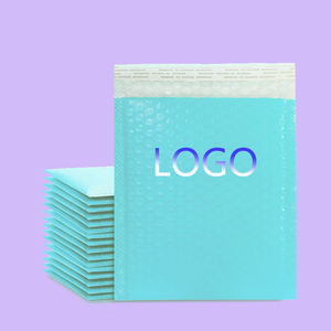 Sac à bulles en film extrudé biodégradable écologique bleu bébé 25x30+5CM, épais, pour cosmétiques, bijoux, CD, enveloppe personnalisée avec logo - Product Image 1