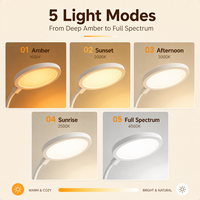 Lampe de bureau professionnelle anti-éblouissement de haute qualité, à intensité variable, 5 températures de couleur (1600/2000/3000/3500/4000K), design moderne pour chambre et salle de lecture