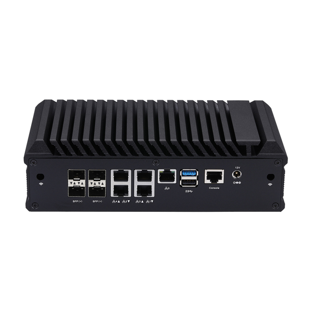Q20342G9 Atom C3808 Denverton 12 Core Processor 4*10G SFP+ 5*Intel I225-V 2.5G LAN Fanless Firewall Pfsense Mini  PC
