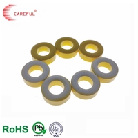 Poudre de fer ferrite conforme RoHS, REACH et ISO 9001, noyau toroïdal en métal mu de couleur jaune