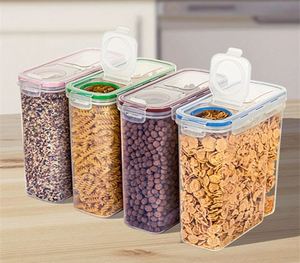 Storage <b>Containers</b> with Lids Cereal Storage <b>Container</b> Plastic Airtight Food Storage <b>Containers</b> Snacks and Sugar 4 Piece Set - Product Image 6
