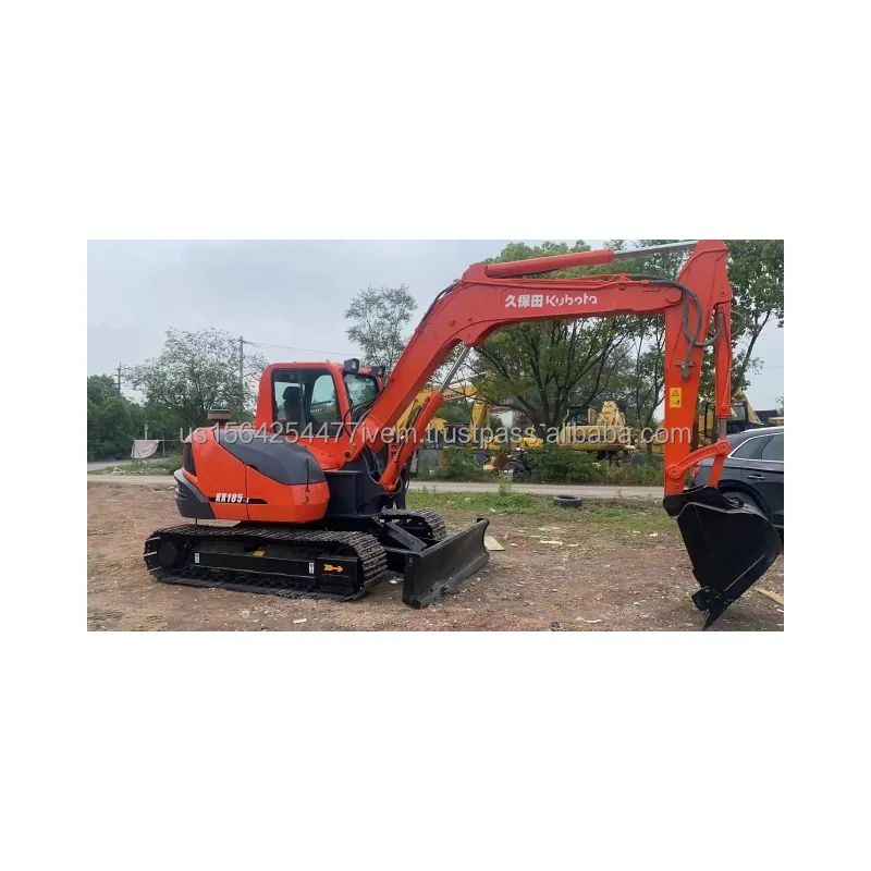 Good price used kubota kx185 mini excavator 8.5tons with bulldozer crawler hydraulic machine usd mini kubota kx185 excavator