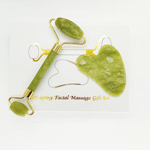 Set de Rodillos de Mármol Blanco para Guasha, Hermoso Set de Rodillos de Jade para Masaje Facial, Set de Rodillos de Cuarzo Rosa - Product Image 3