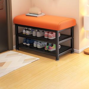 Wholesale 3 Layers Household Shoe Changing Stool <b>Storage</b> Rack Door Narrow Bench Footstool Soft Bag <b>Cushion</b> Cloakroom Sofa Stool - Product Image 1