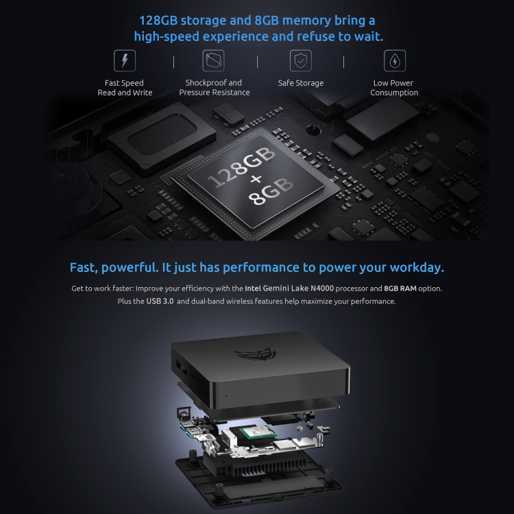 BMAX B1 Pro ミニPC 8GB DDR4 128GB SSD Amazon.com: Bmax Mini PC B1 Pro 8GB LPDDR4/128GB eMMC
