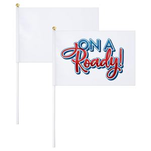DIY Custom Sublimation Printing Hand-Waving Flags <b>Personalized</b> Sports Events Mini Flag Banners Polyester Portable Promotional - Product Image 1