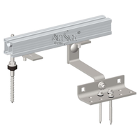 ARTSIGN 6005-T5 Riel Solar de Aluminio y Soporte de Gancho para Techo de Acero Inoxidable para Montaje de Paneles Solares en Techos Metálicos Corrugados