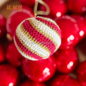 Adorno Navideño <span class=keywords><strong>de</strong></span> Ganchillo en Oferta, Esferas Navideñas Amigurumi, Decoraciones para Árboles, <span class=keywords><strong>Bolas</strong></span> - Product Image 4