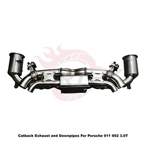 Vortex Performance Stainless Steel Catback <b>Exhaust</b> With Downpipes For Porsche 911 992 3.0T Racing Upgrade - Product Image 2