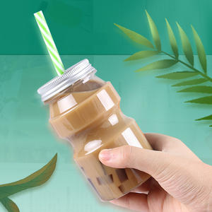 Botellas de Bebidas Contorneadas Más Vendidas, Diseño Beige Amarillo, Pajita, Uso Diario, Casual, Elegante, Moderno, Compacto - Product Image 3