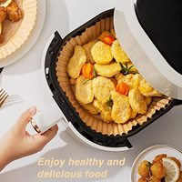 Papier de cuisson jetable antiadhésif pour friteuse à air, papier sulfurisé anti-graisse pour friteuse à air, papier de cuisson imperméable pour friteuse à air