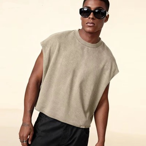 Nouveau débardeur court à manches dolman JKM pour homme 2026 – T-shirt ample à col rond - Product Image 3