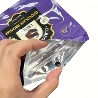 Sachet d'emballage alimentaire personnalisé imprimé brillant, autoportant, avec fermeture éclair, en BOPP, VMPET, PE laminé, avec trou de suspension pour snacks et bonbons, vente en gros