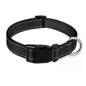Adjustable Soft Padded Eco-Friendly Nylon <b>Dog</b> <b>Collar</b> Buckle Closure Striped Pattern Multiple Colors Simple Elegant All Seasons - Product Image 5
