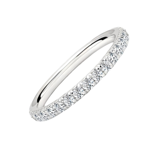 Bague de mariage classique en argent sterling 925 avec moissanite pour femme, taille brillant rond et sertissage à griffes - Bijoux de luxe - Product Image 1