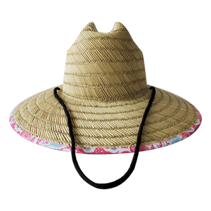 Sombreros de paja con diseño, sombreros de vaquero de paja al por mayor, sombreros de playa de paja con impresión personalizada en la parte inferior de la ala, sombreros deportivos de paja para adultos con encaje personalizado - Product Image 5