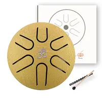 Hluru Super Mini Staal Tong Drum Professionele Muziekinstrumenten Handpan Drum 3 Inch 6 Note Pocket Drum Met Handige TM6-3