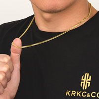 Expédition rapide locale aux États-Unis, chaîne cubaine plaquée or 14 carats, 3 mm, bijoux en acier inoxydable imperméable pour femmes, collier Miami pour hommes
