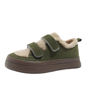 Baskets tendance pour femmes, chaudes et <span class=keywords><strong>fourrées</strong></span>, à double bride, chaussures décontractées pour l'automne et l'hiver - Product Image 1
