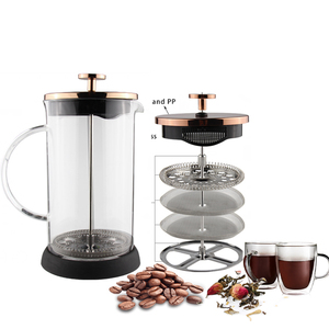 Khuyến mãi pháp Báo Chí cà phê Maker với tái sử dụng thép không gỉ lọc lớn thoải mái xử lý Glass bảo vệ vỏ - Product Image 1