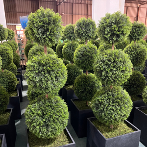 Árboles de Ciprés <span class=keywords><strong>Italiano</strong></span> Artificiales Personalizados, Topiario Falso de Grado Comercial, Plantas Decorativas de Plástico de 180-240 cm para Jardín y Cementerio - Product Image 1