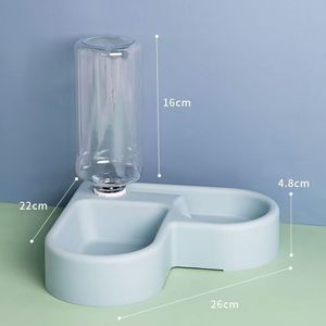 Tự động chống lật Con Mèo con chó thực phẩm Dispenser Splash-proof thiết kế nhựa PET bát với nước bổ sung tính năng tiết kiệm không gian - Product Image 1